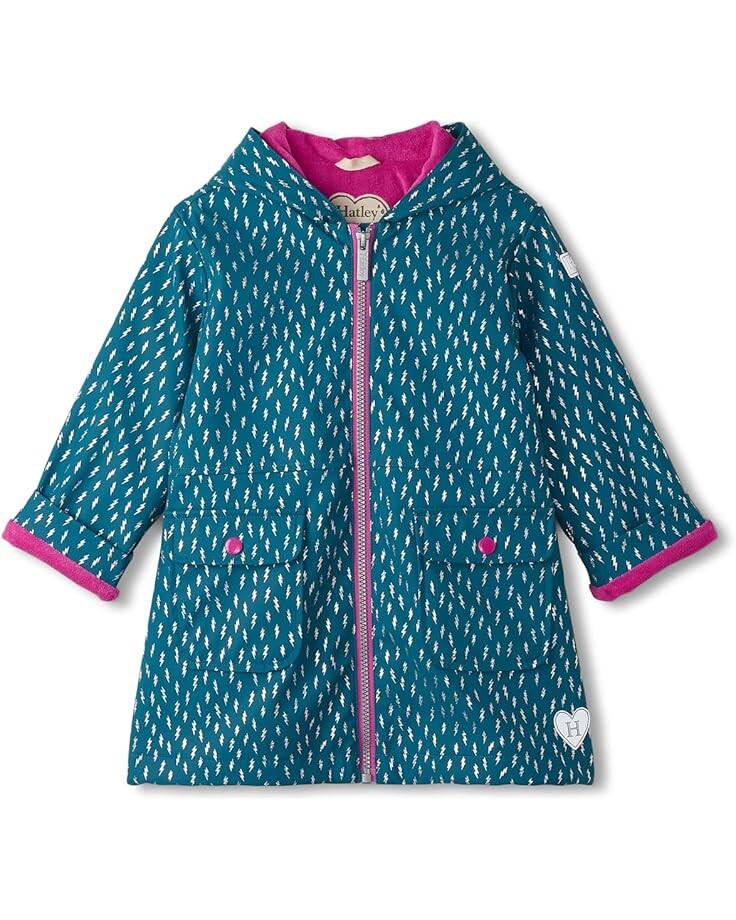 

Пальто Hatley Kids Mini Lightening Bolts Peplum Rain Coat, синий