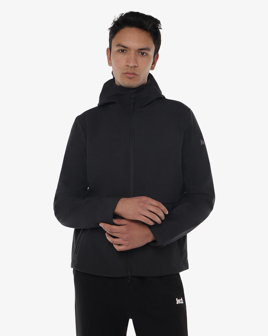 

JAKED Черная синтетическая фитнес-куртка для мужчин