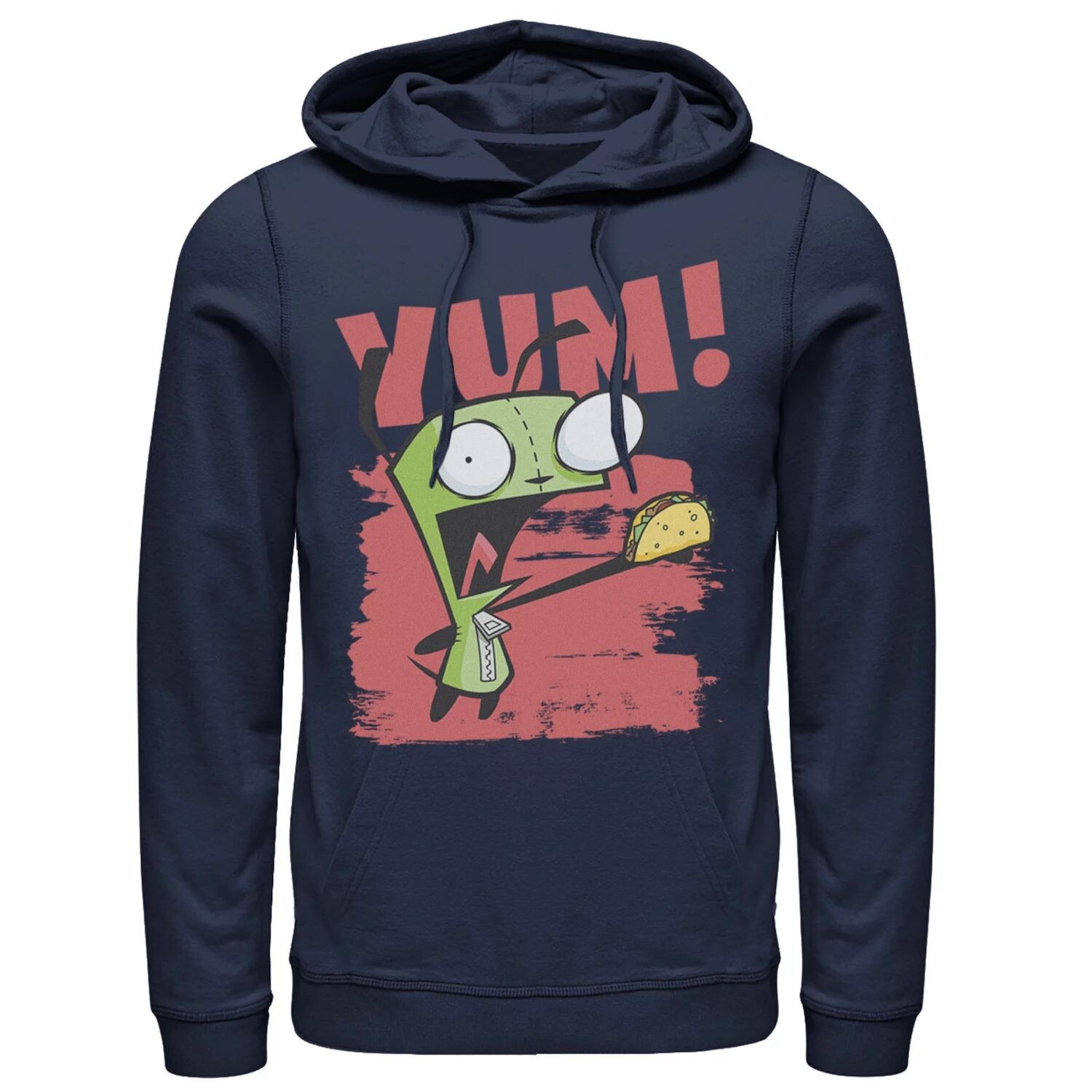 

Мужской сериал Invader Zim Gir Screaming Yum! Толстовка с портретным рисунком Taco Nickelodeon, синий