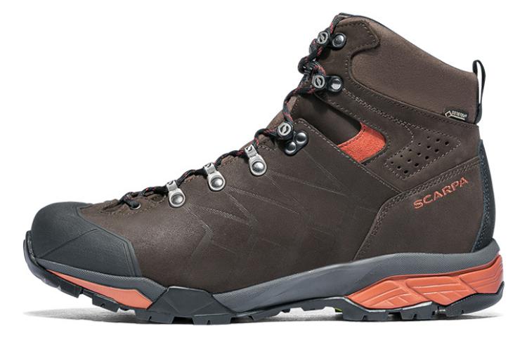 

ZG Pro A Outdoor Shoes Zero Gravity Pro Edition Антискользящие Износостойкие Высокие Мужские Туфли для Открытой Местности Цвет Умбер SCARPA, Темный Кофе/Рыже-Красный