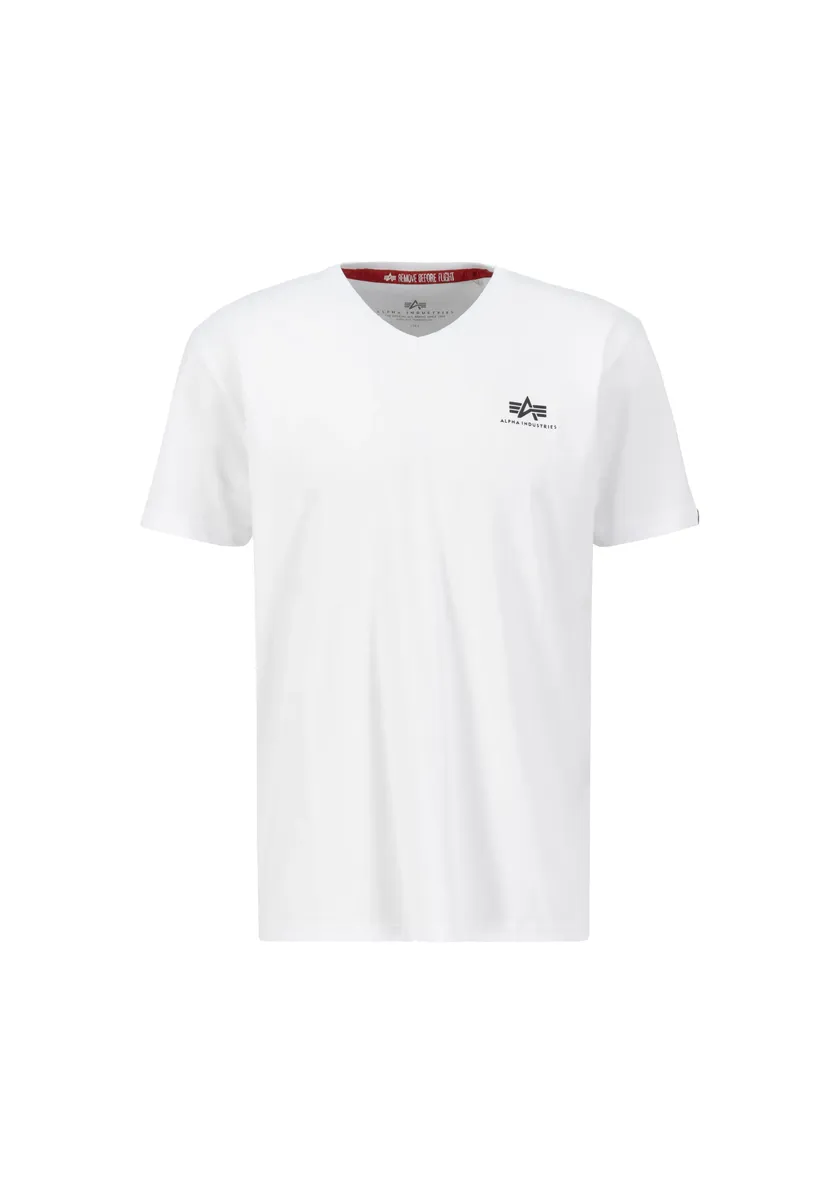 

Футболка Alpha Industries " Alpha Industries Мужчины - Футболки Базовая футболка с V-образным вырезом и маленьким логотипом", белый