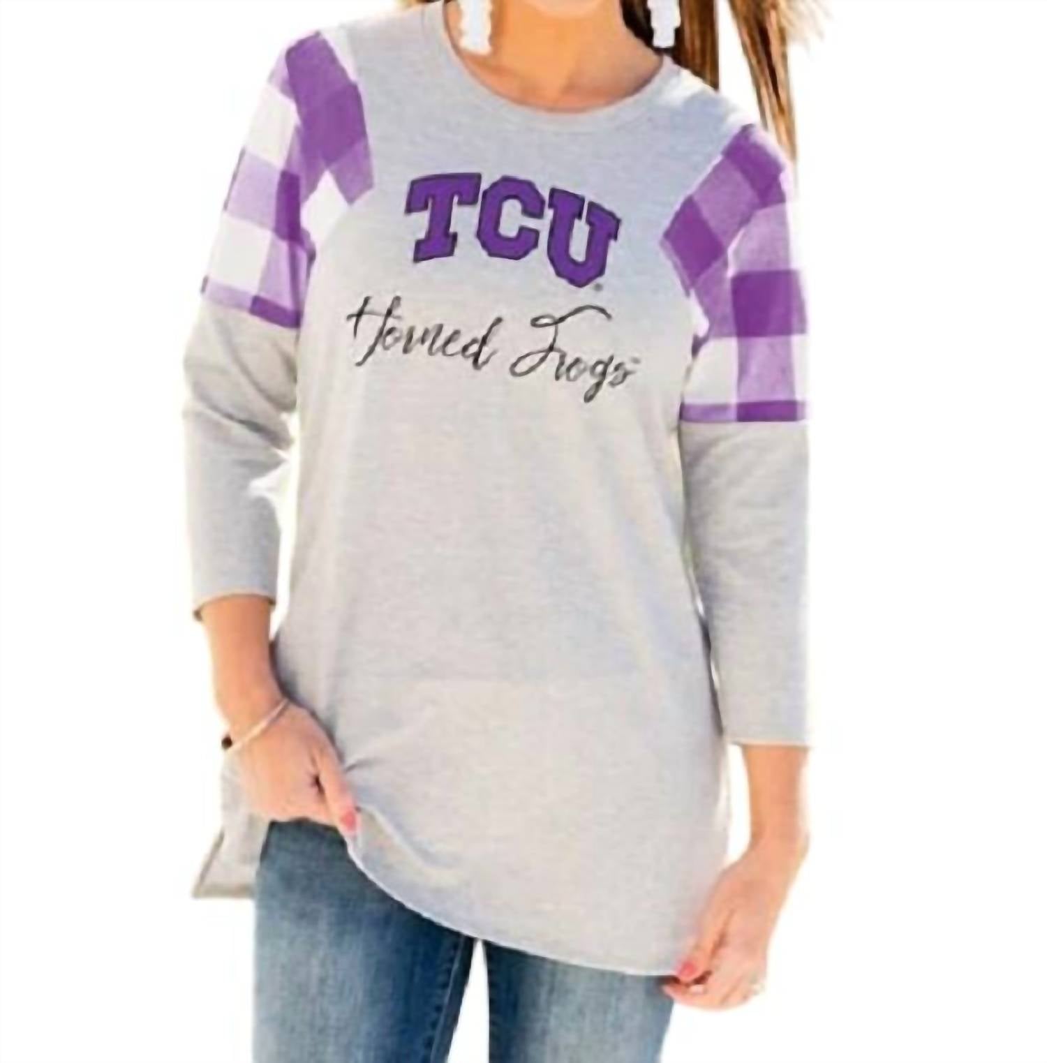 

Tcu Get In Check Туника Серый/фиолетовый Gameday Couture