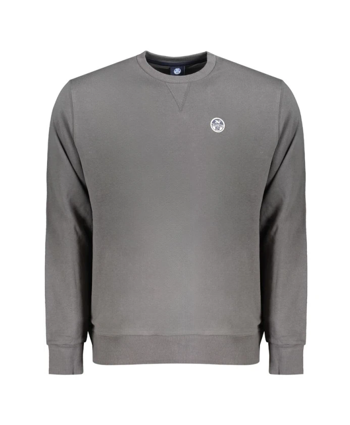 

Серая хлопковая толстовка с аппликацией в виде логотипа. North Sails, серый