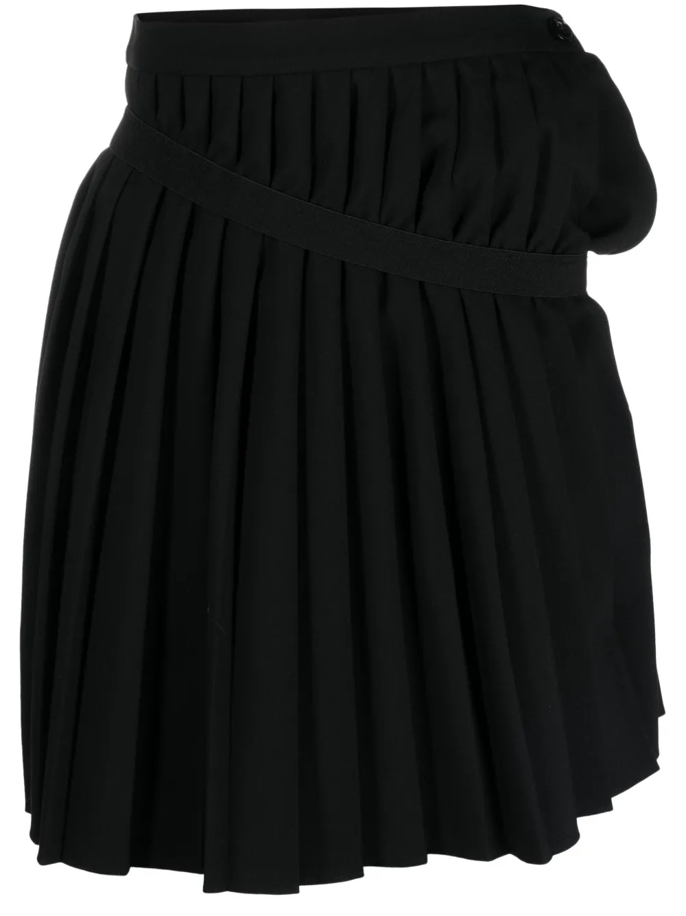 

Короткая юбка асимметричного кроя MM6 Maison Margiela, черный