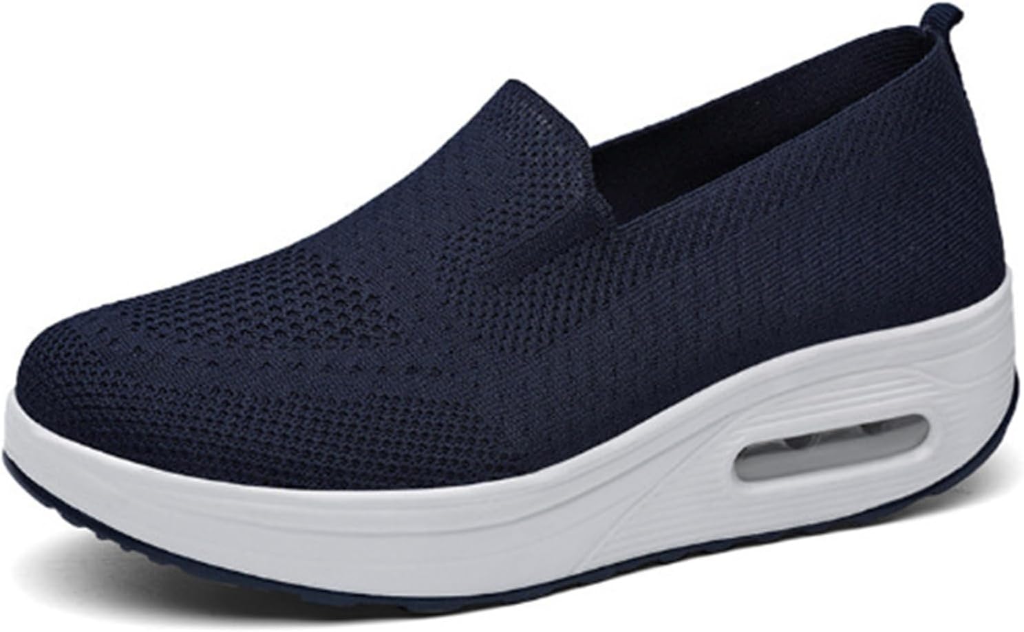 

Женские ортопедические кроссовки KAJXZ, дышащая сетка, амортизирующая подошва, без шнурков, для ходьбы, легкие повседневные эластичные платформенные ортопедические кроссовки с поддержкой свода, удобные модные кроссовки, темно-синий