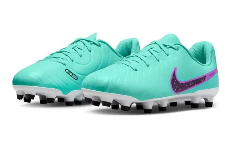 Бутсы Tiempo Legend 10 Club MG GS 'Peak Ready Pack' Nike, Sapphire Green/Dreamy Purple Red/Black — фото 4