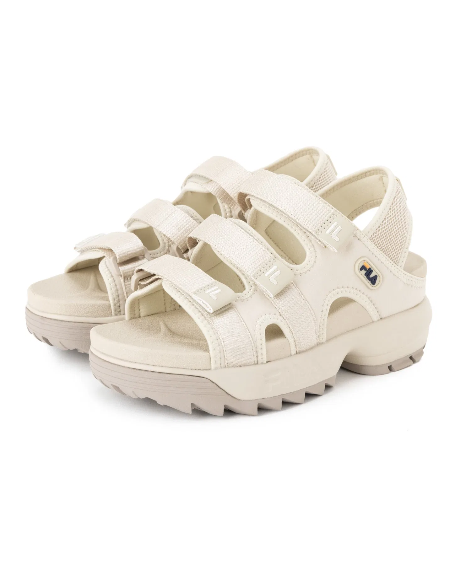 Унисекс спортивные сандалии FILA DISRUPTOR SD PUFFY бежевые — фото 2