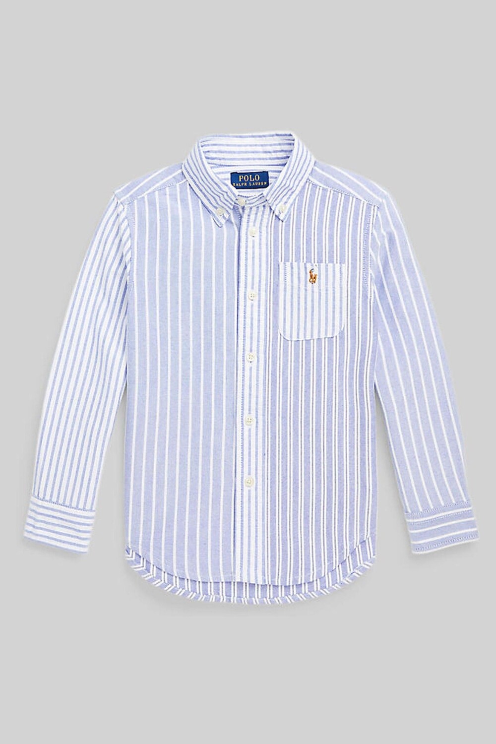 

Синяя рубашка для мальчика с логотипом Polo Ralph Lauren, синий
