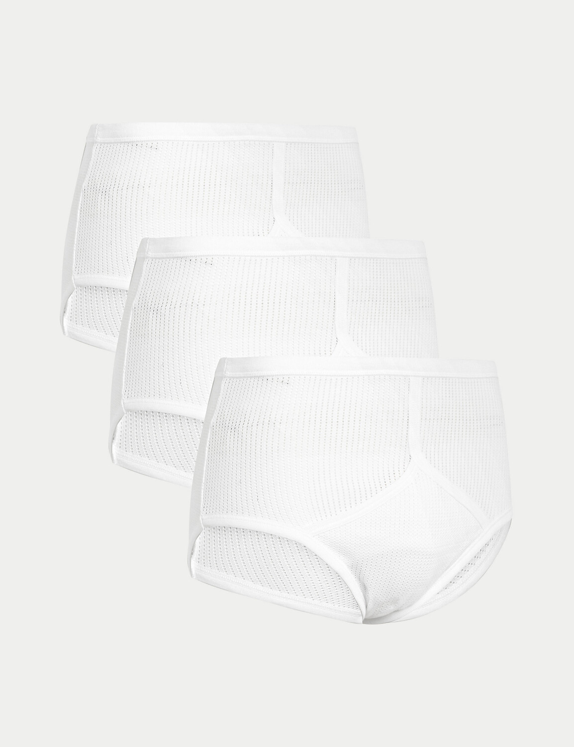 

Трусы StayNew из 3 пар чистого хлопка Marks & Spencer, белый