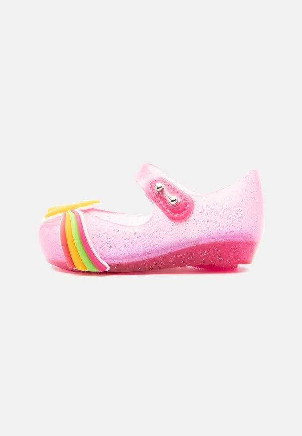 Балетки ultra ludica с ремешком на щиколотке Mini Melissa, Pink/Yellow — фото 2