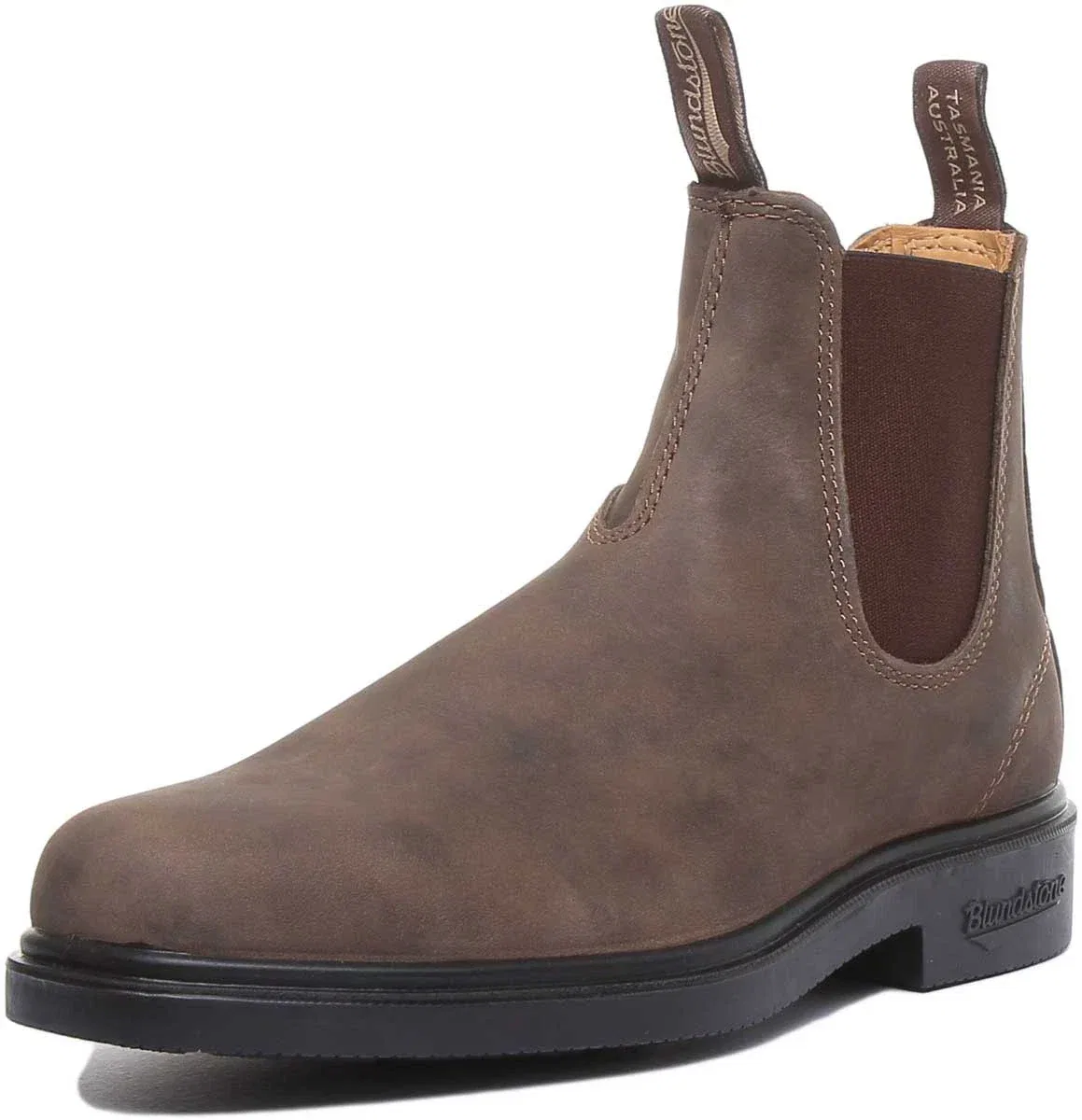 Ботинки Blundstone 1306 из коричневой кожи с закругленным носком, модель Chelsea HTAT708 — фото 2