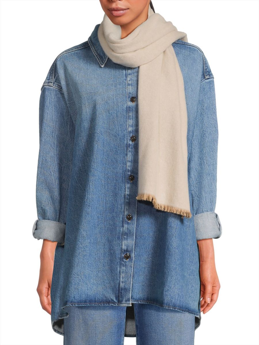 

Кашемировый шарф Плющ rag & bone, цвет Ivory Cream