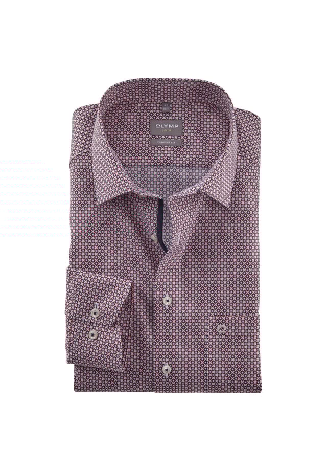 

Рубашка Luxor business с длинным рукавом и воротником Kent Olymp, красный