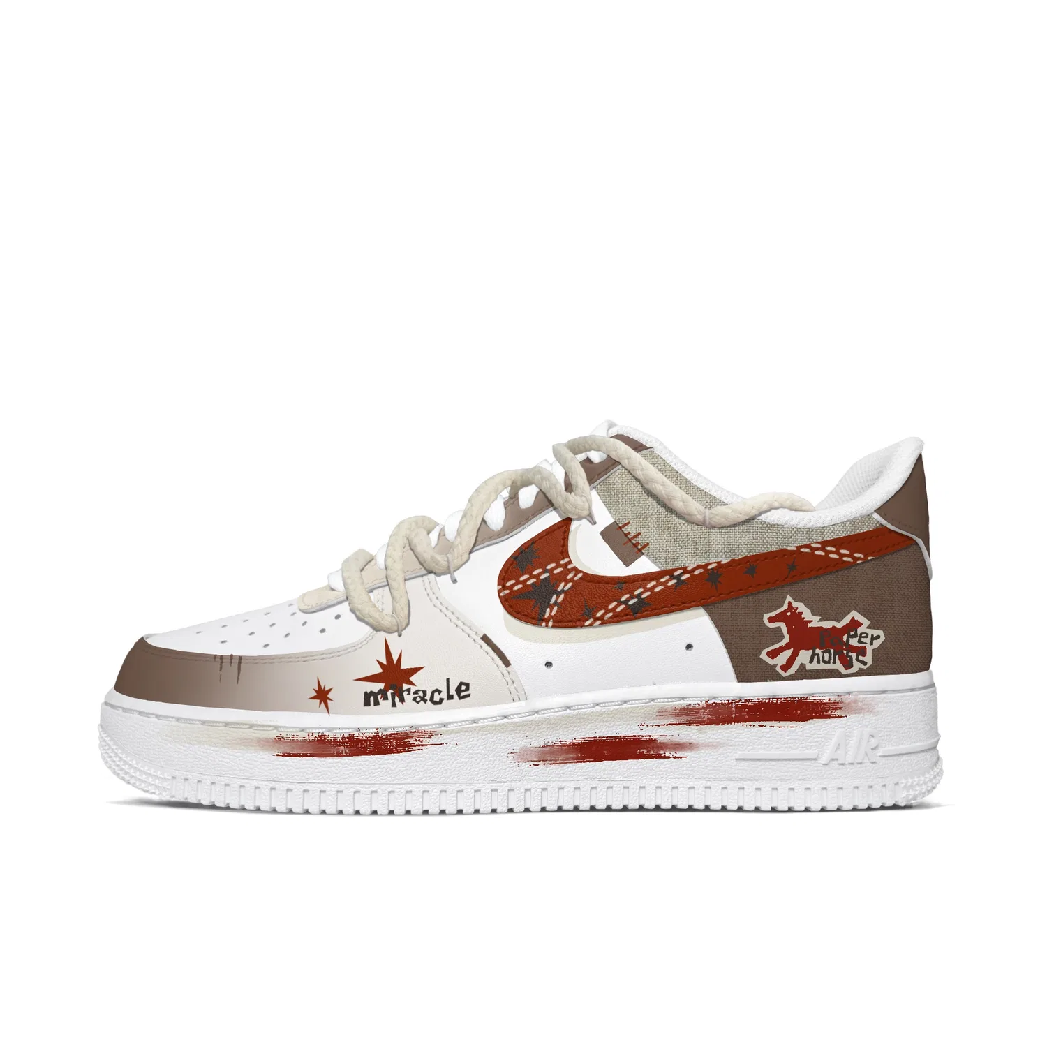 Кроссовки Nike Air Force 1 из телячьей кожи Brick Red