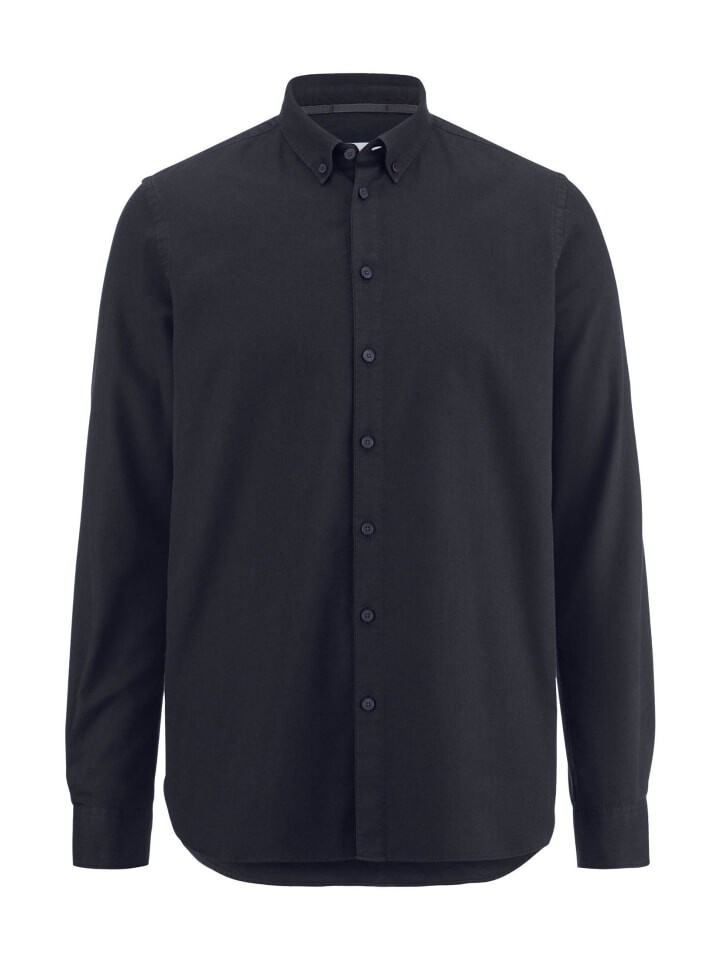 

Рубашка Hessnatur Twill Regular aus Bio Baumwolle und Tencel Lyocell, синий