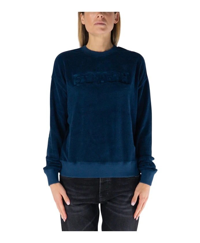 

Толстовка с круглым вырезом из махровой ткани Stardust Mc2 Saint Barth, синий