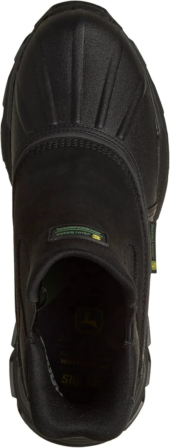 Мужские ботинки Skechers John Deere слипоны средней посадки водонепроницаемые Chelsea Duckboot с резиновой подошвой Goodyear, черный — фото 3