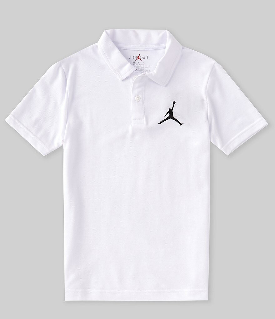 

Рубашка-поло Jordan Big Boys 8-20 с короткими рукавами Jumpman Air Pique, белый