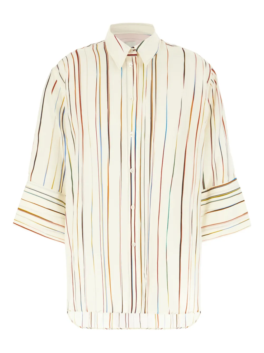 

Рубашка в полоску Signature Stripe с короткими рукавами Paul Smith, нейтральный
