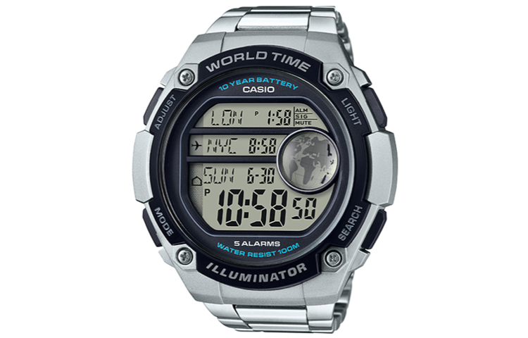

Мужские молодежные черные часы AE-3000WD-1A CASIO
