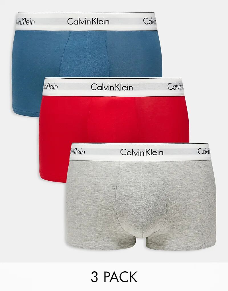 

Calvin Klein – Modern Cotton – 3 пары эластичных трусов разных цветов