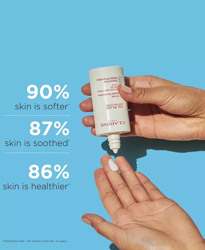 Антиоксидантный солнцезащитный крем для лица UV Plus Anti-Pollution SPF 50, 1,7 унции Clarins — фото 2