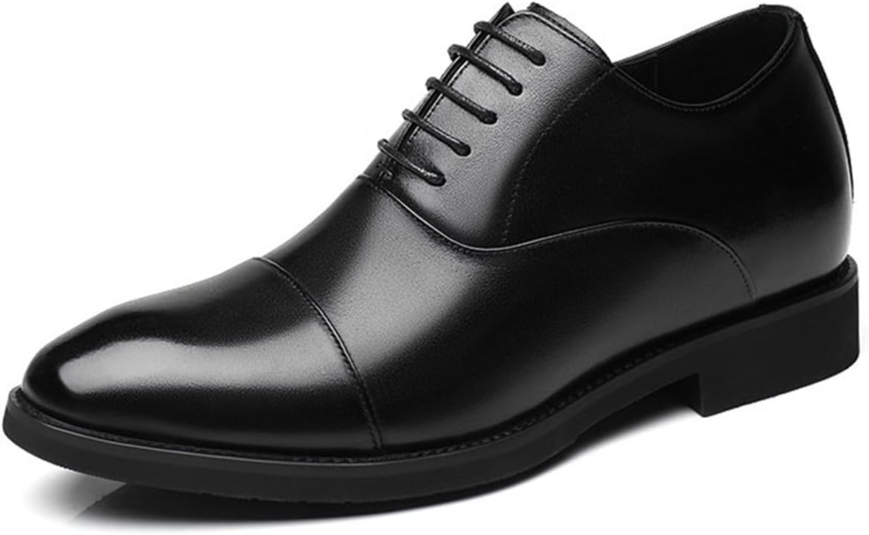 

Мужские туфли VIBLiSS с увеличением роста, стильные деловые оксфорды на шнуровке для мужчин, черный