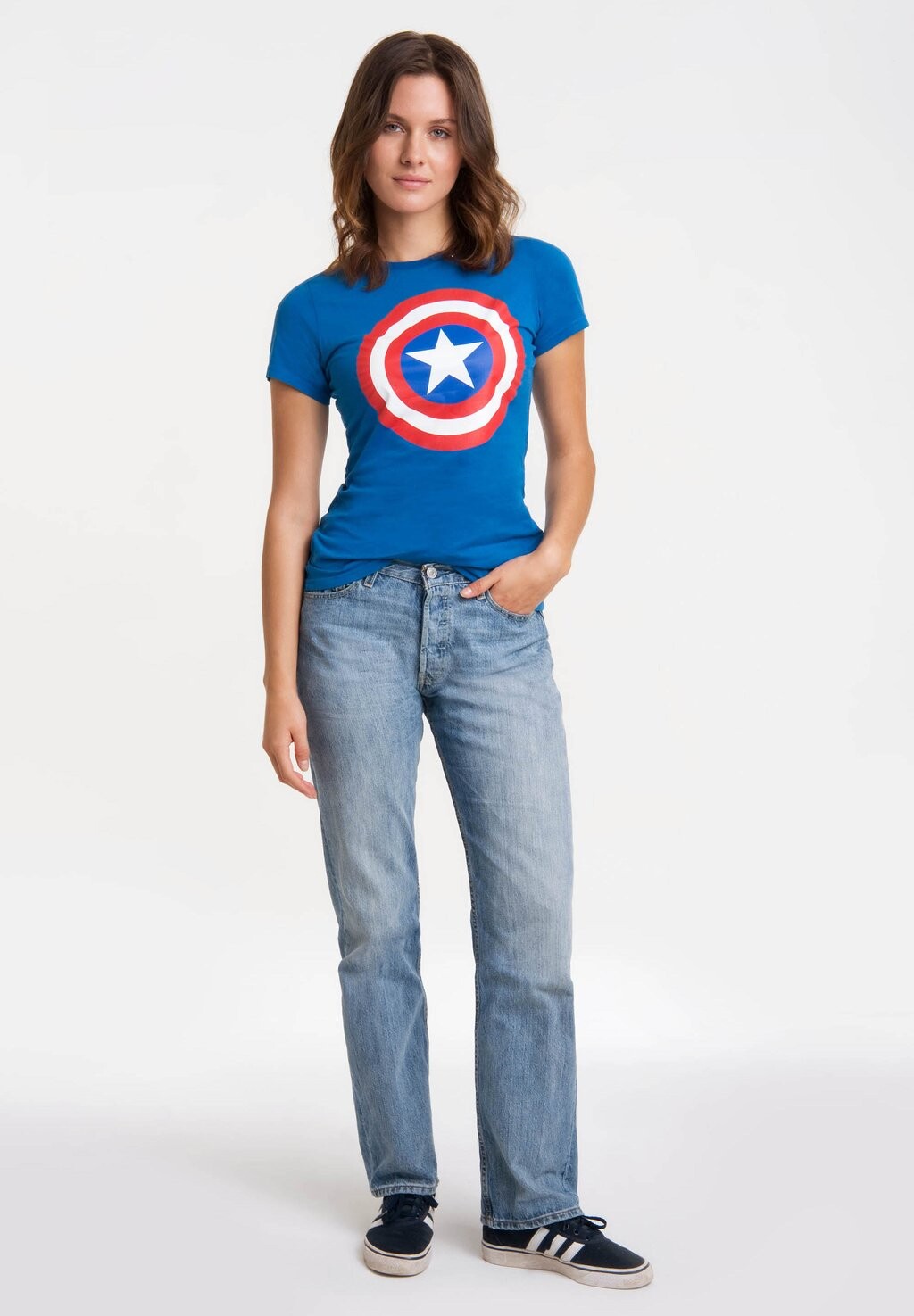 

Футболка с принтом MARVEL COMICS CAPTAIN AMERICA LOGOSHIRT, синий