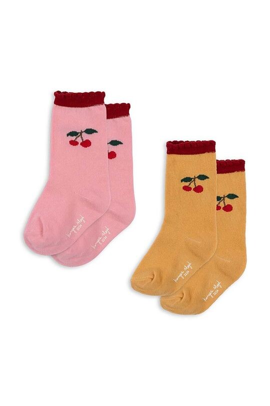 

JAQUARD FRILL SOCKS 2 пары детских носков Konges Sløjd, розовый