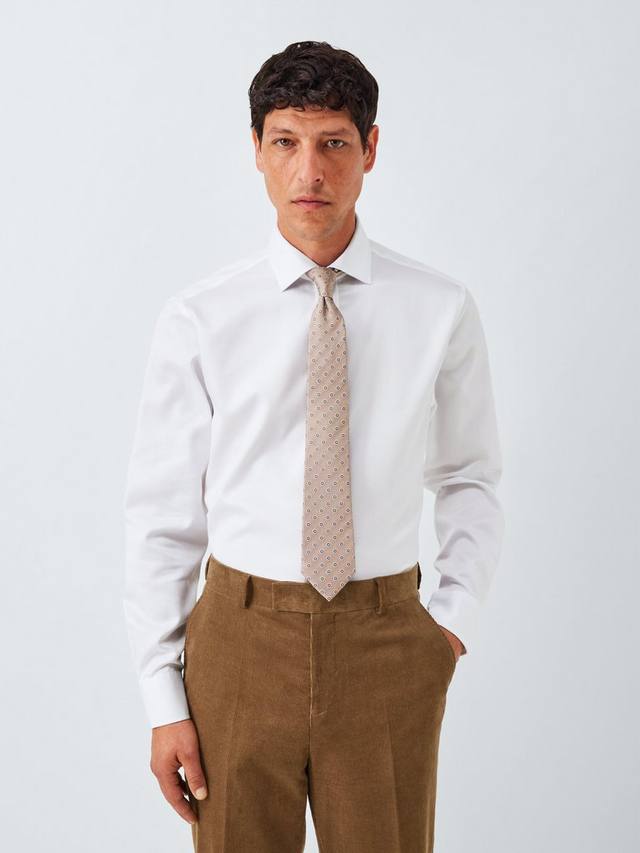 

Не требующая глажки хлопковая рубашка Dobby приталенного кроя John Lewis