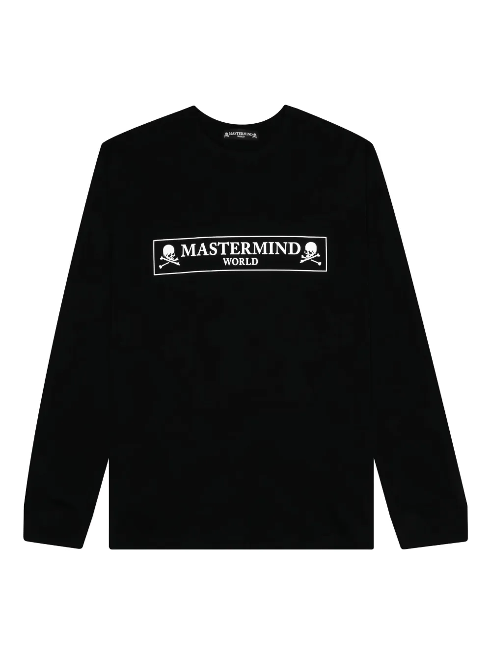 

Футболка с длинными рукавами и принтом логотипа Mastermind World, черный