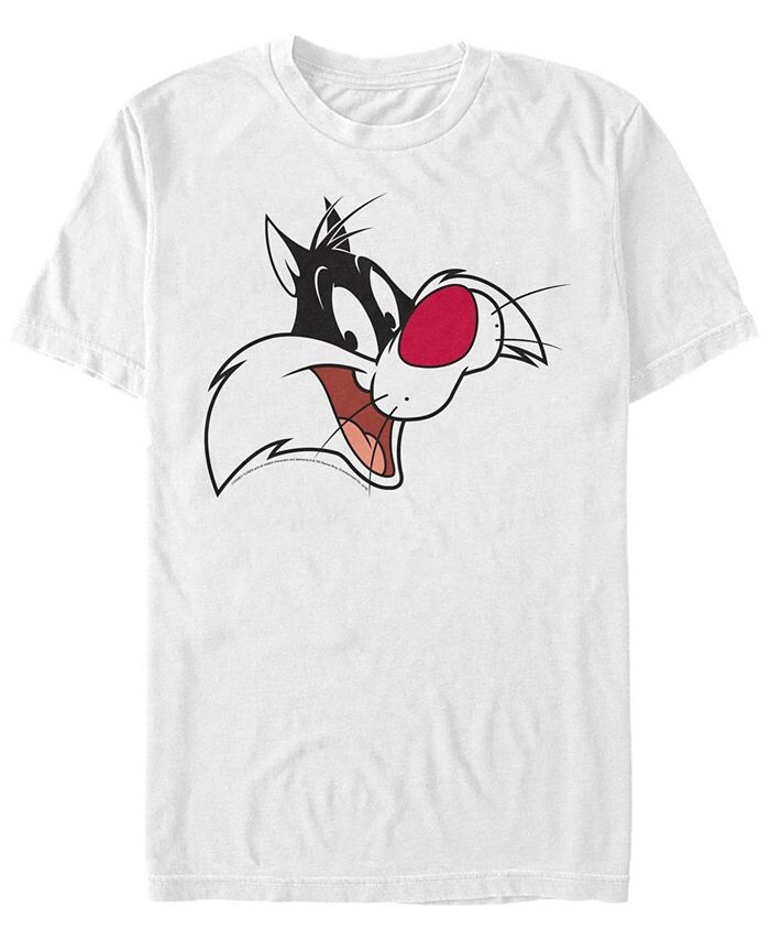 

Мужская футболка с коротким рукавом Looney Tunes Sylvester Big Face Fifth Sun, белый