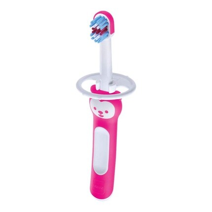 

Зубная щетка Mam Baby's Brush с защитным кольцом, 6 месяцев, розовая