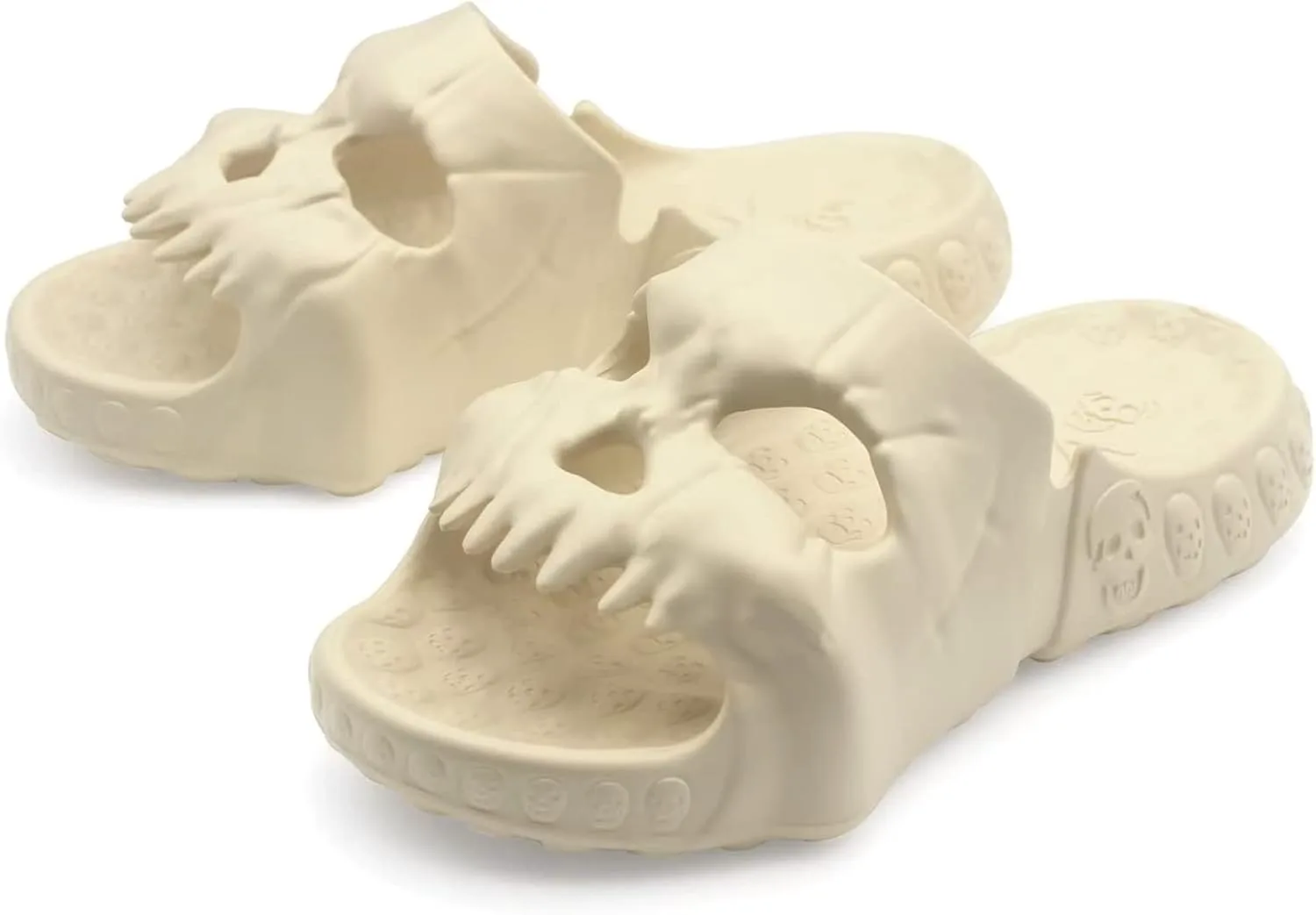 

Шлепанцы Asifn Skull для души для женщин и мужчин, забавные креативные сандалии EVA, толстые мягкие, для дома, улицы, пляжа и бассейна, коричневый