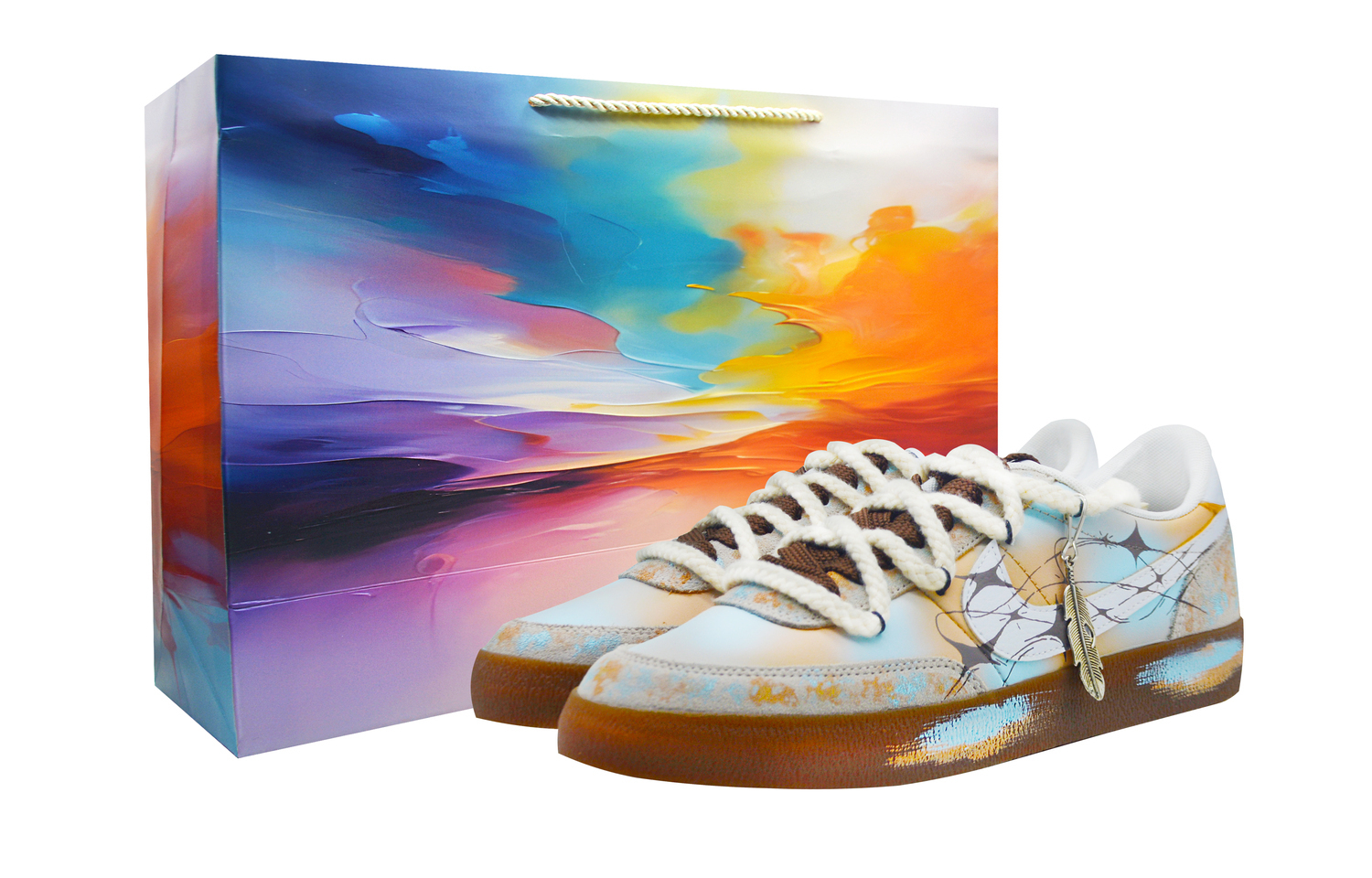 

Nike Кроссовки Killshot 2 Star Track устойчивые к истиранию мужские низкие бело-коричневые, цвет White Brown