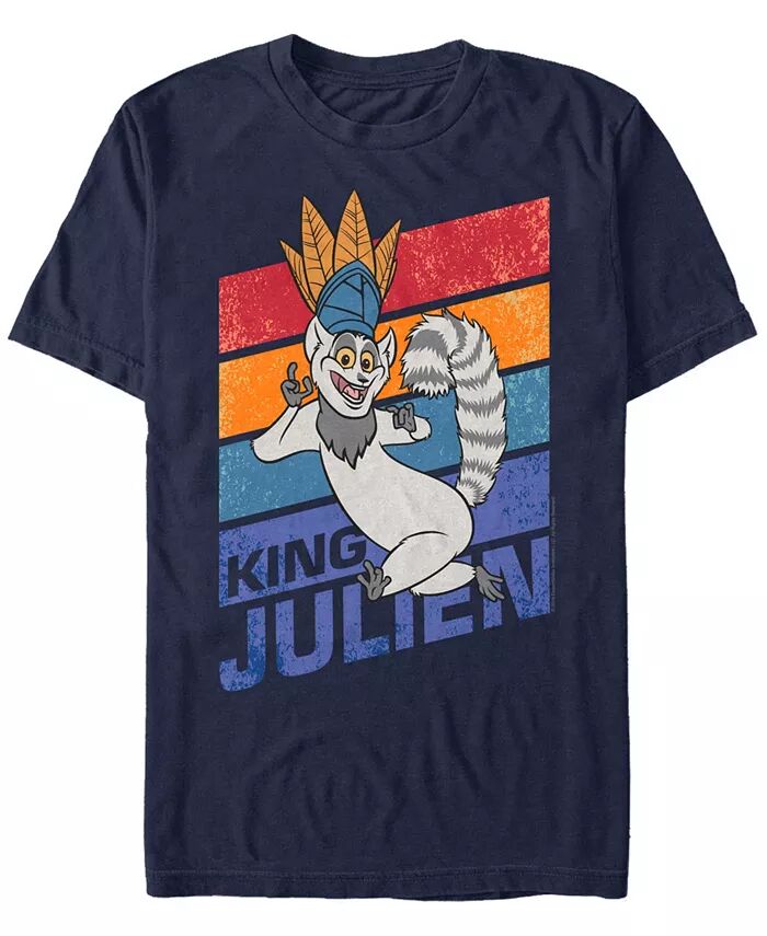 

Футболка с коротким рукавом Madagascar Men's King Julien Fifth Sun, синий