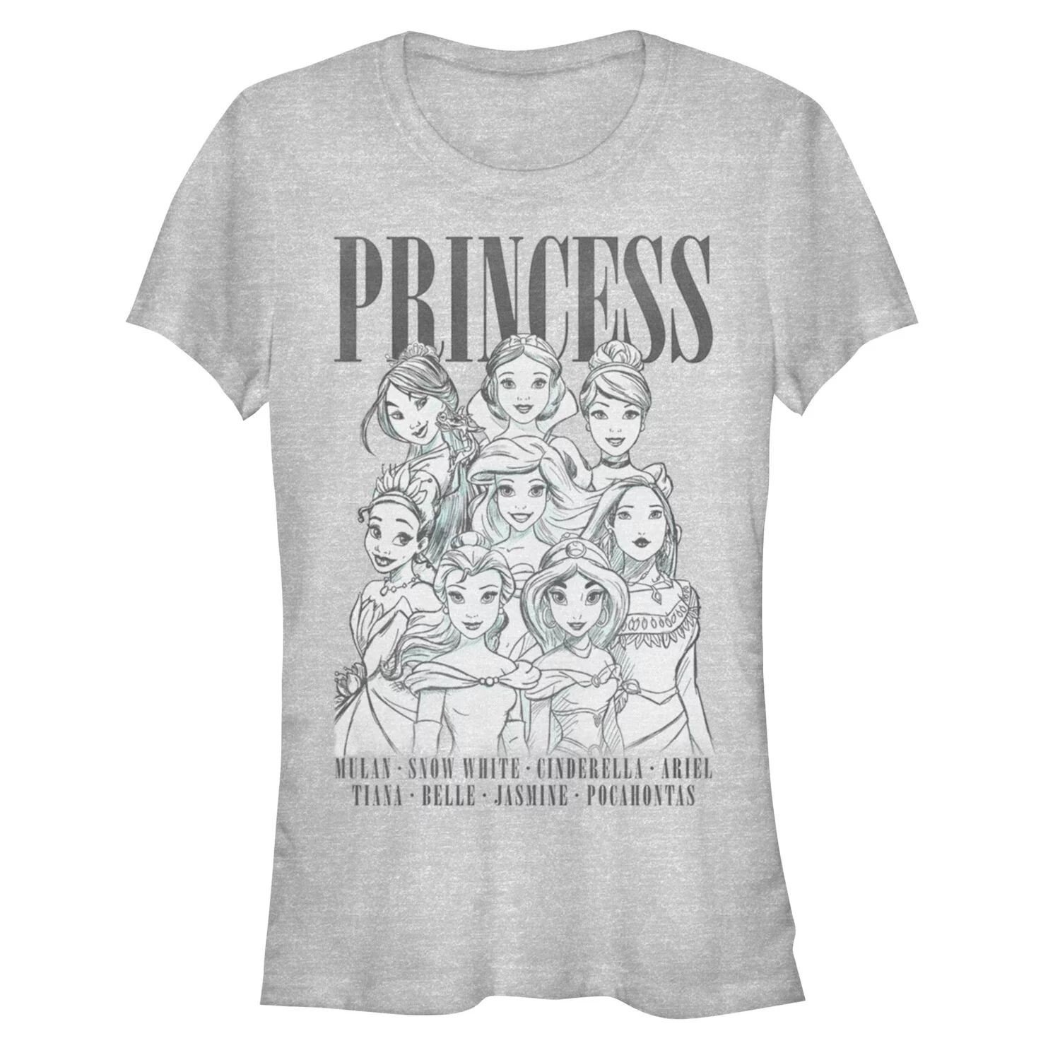 

Облегающая футболка Disney's Juniors' Disney Princesses Sketch Concept Licensed Character