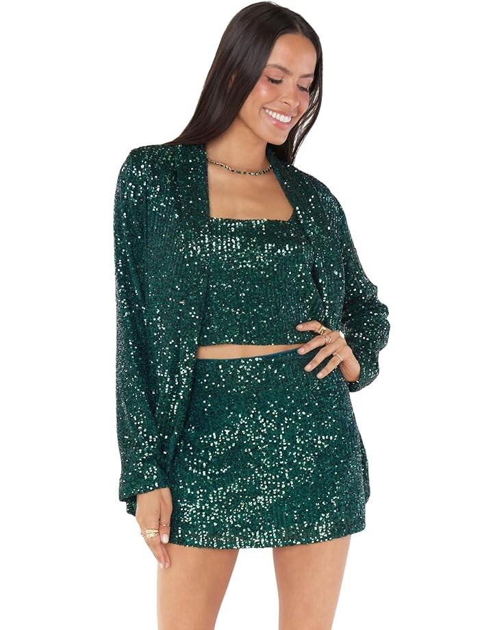 

Блейзер Show Me Your Mumu Dance, цвет Emerald Sequins