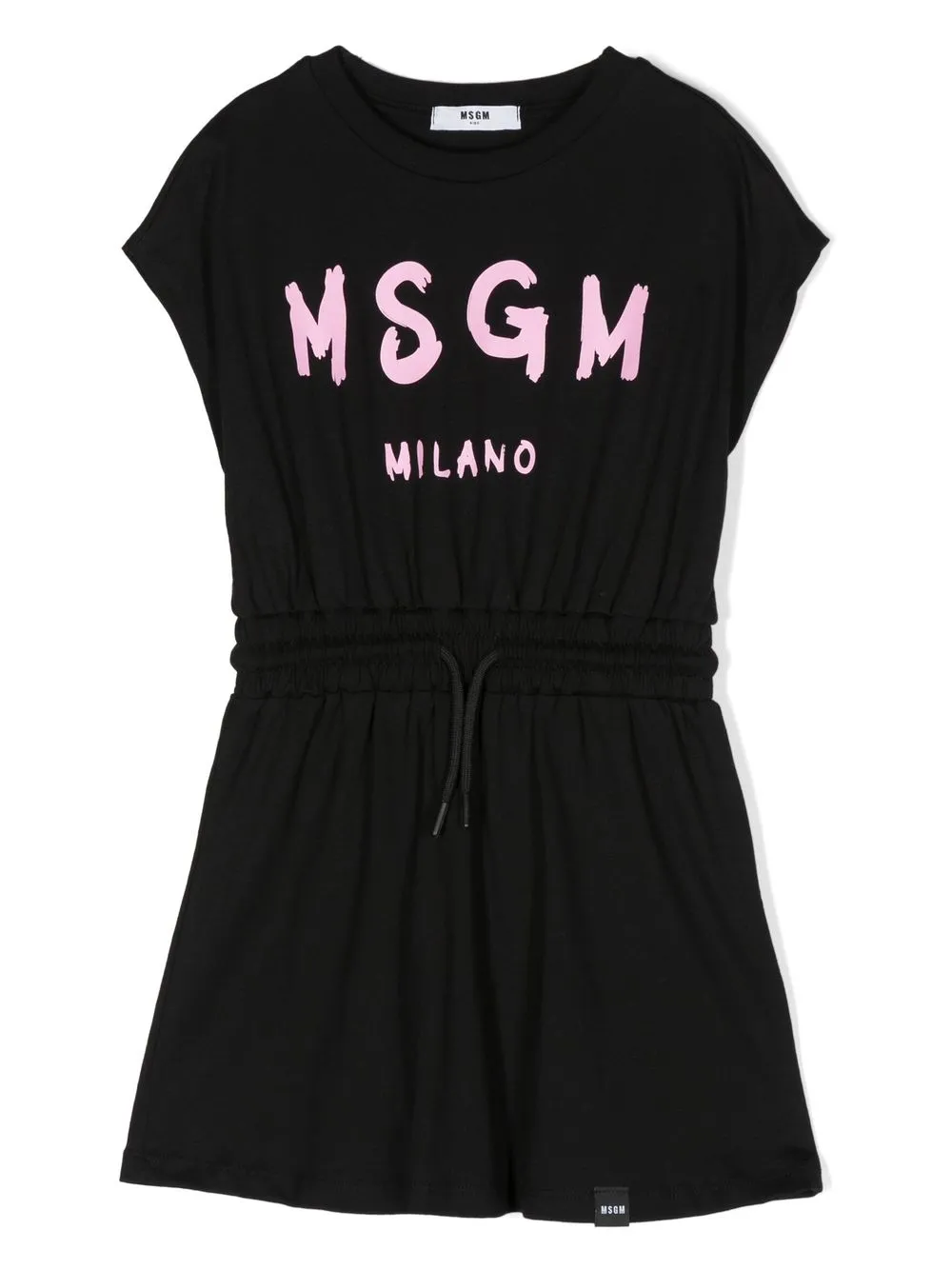 

Платье-футболка с логотипом MSGM Kids, черный