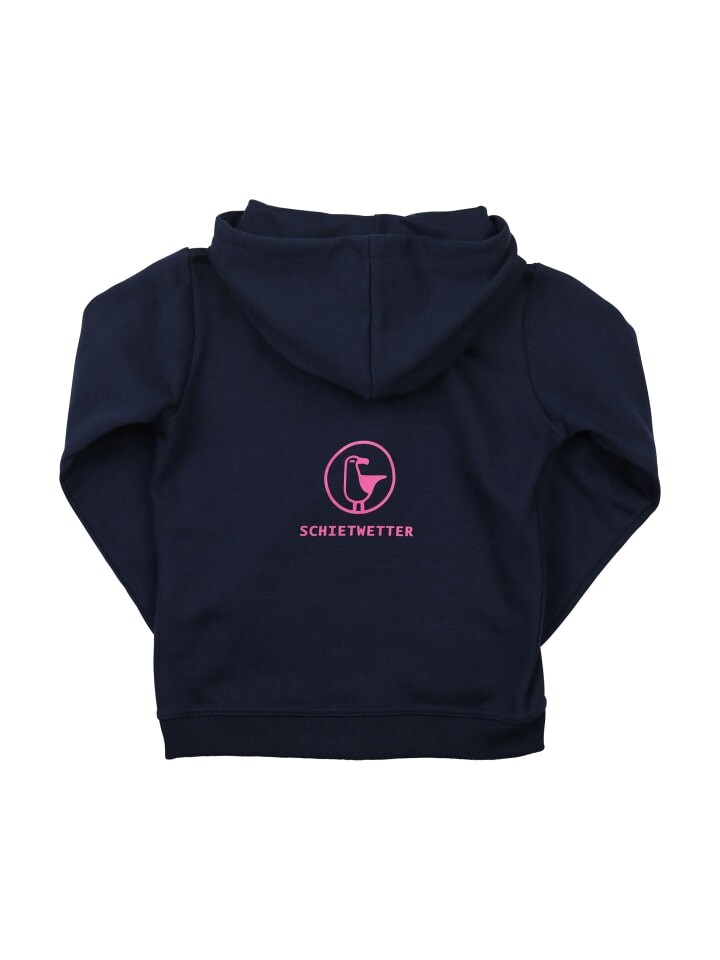Пуловер с капюшоном SCHIETWETTER Kinder Kapuzenjacke Anouk, цвет navy-pink — фото 2