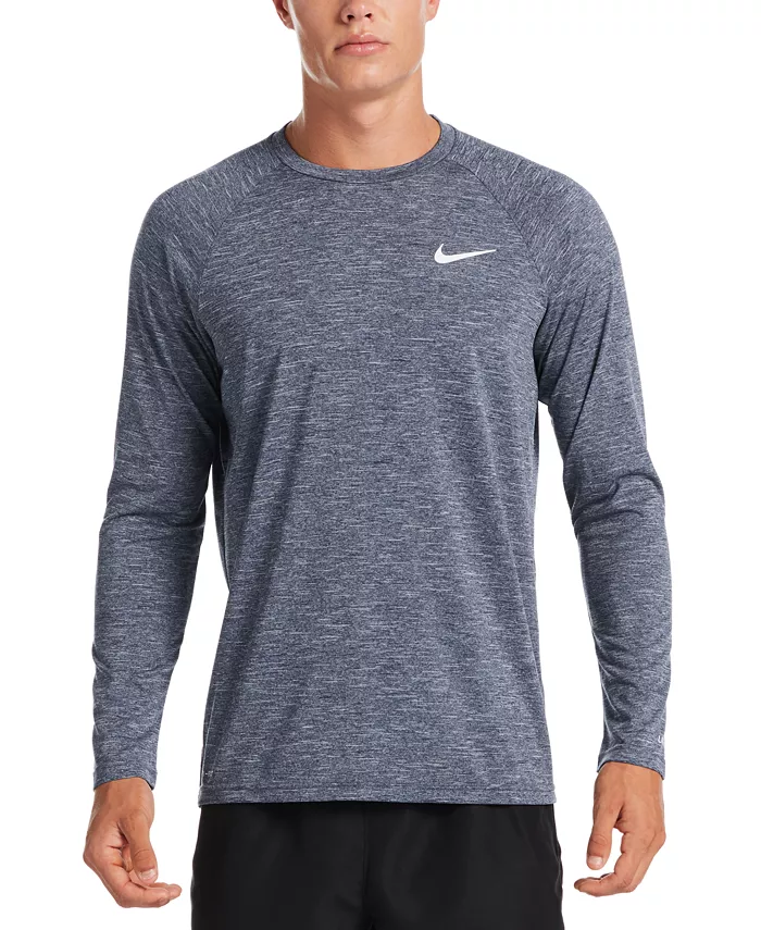 

Мужская футболка для плавания с длинным рукавом Heather Hydroguard Nike, синий