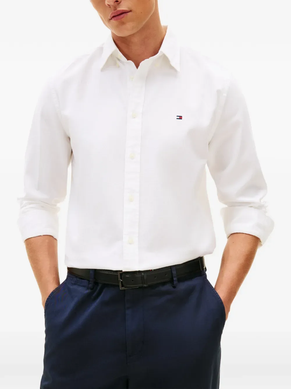 Рубашка с длинными рукавами на пуговицах Tommy Hilfiger, белый — фото 4