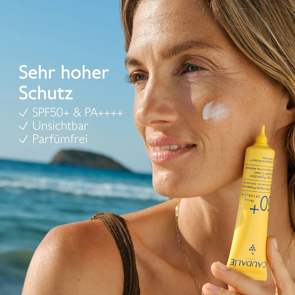 Солнцезащитный крем Vinosun Protect Fluid, очень высокая степень защиты SPF 50+. Caudalie, 40 мл — фото 2