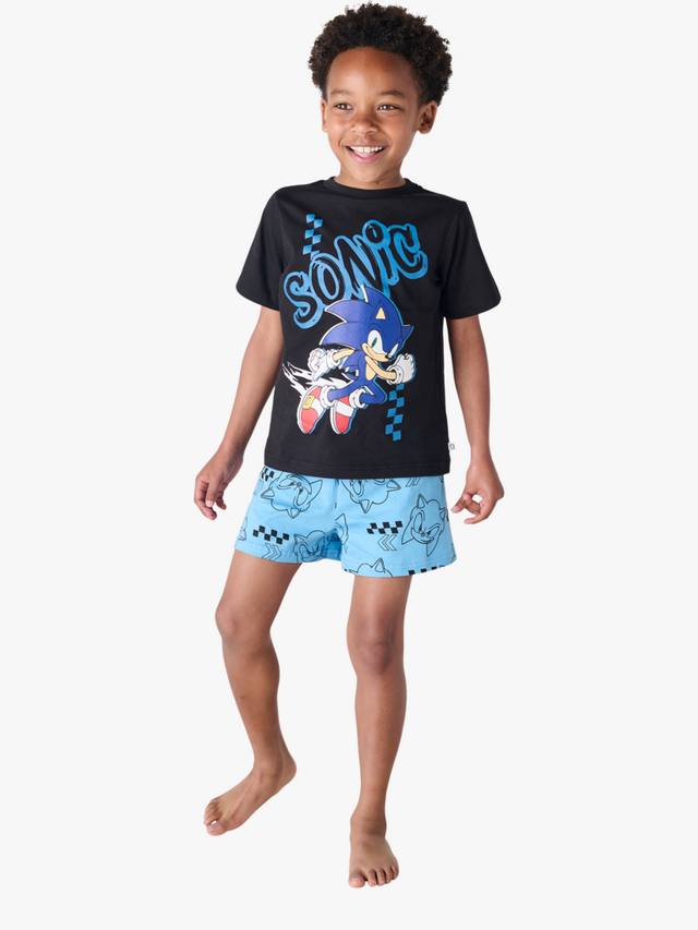 

Детский пижамный комплект Sonic The Hedgehog из хлопка Brand Threads, Black