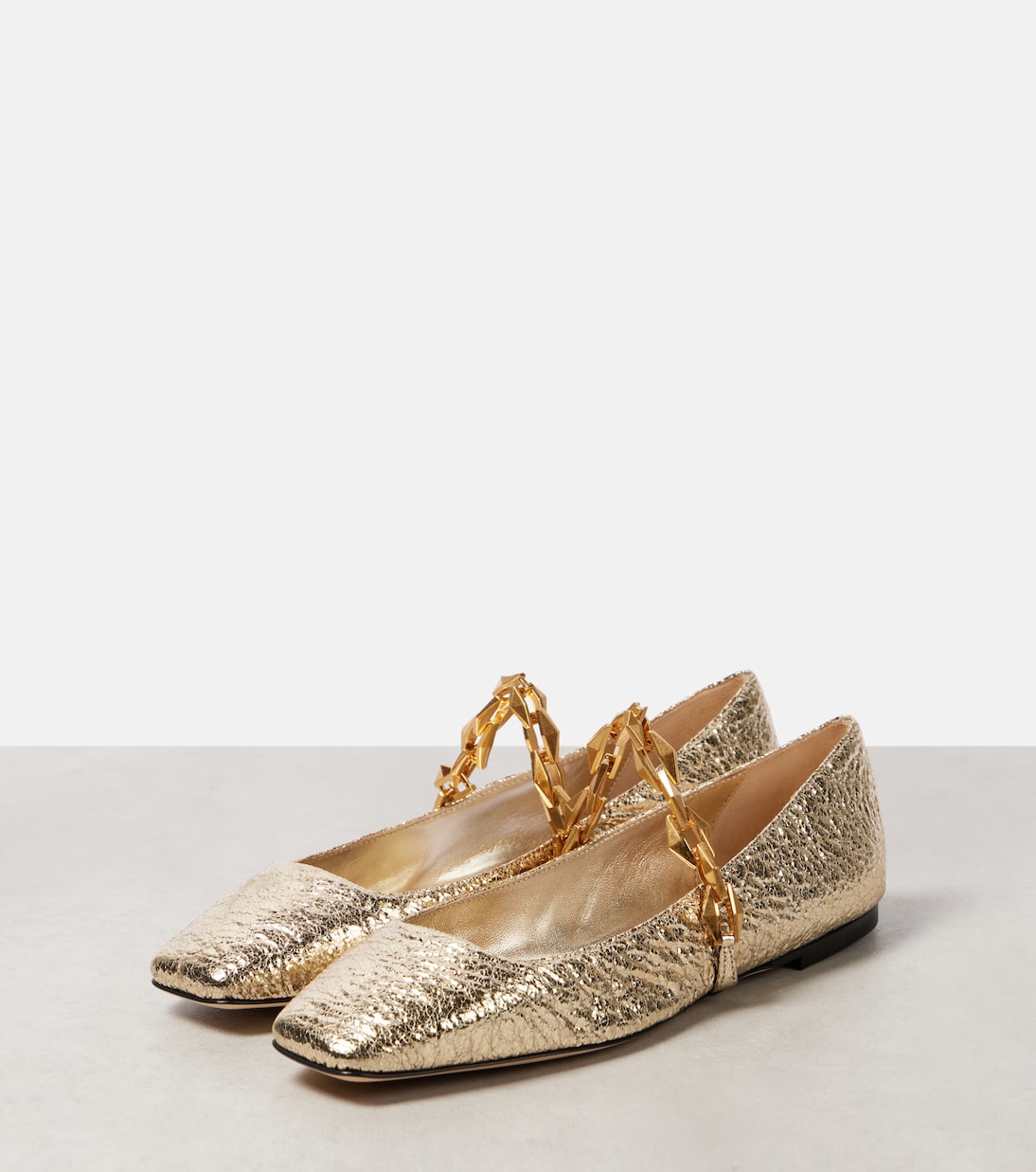 Туфли Мэри Джейн из металлизированной кожи Diamond Tilda Jimmy Choo, золотой — фото 4