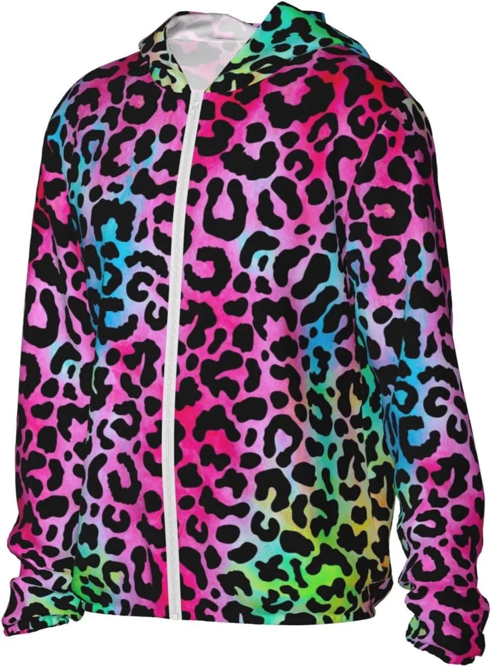 Толстовка с защитой от солнца в стиле animal print, легкая, с длинными рукавами и молнией — фото 3