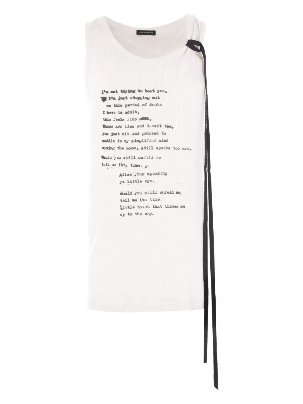 

Топ Seva Script Ann Demeulemeester, белый