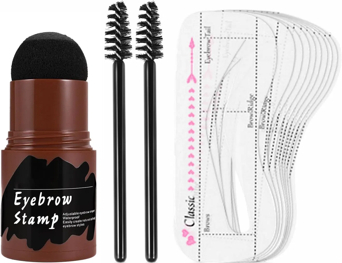 Набор трафаретов для бровей Perfect Eyebrow, 10 шт, черный