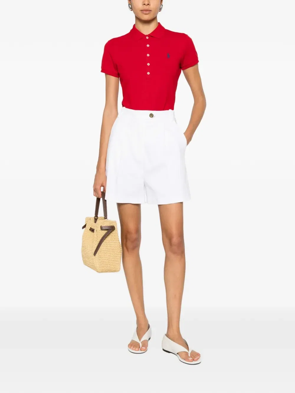 Рубашка-поло с вышитым логотипом POLO RALPH LAUREN, красный — фото 2