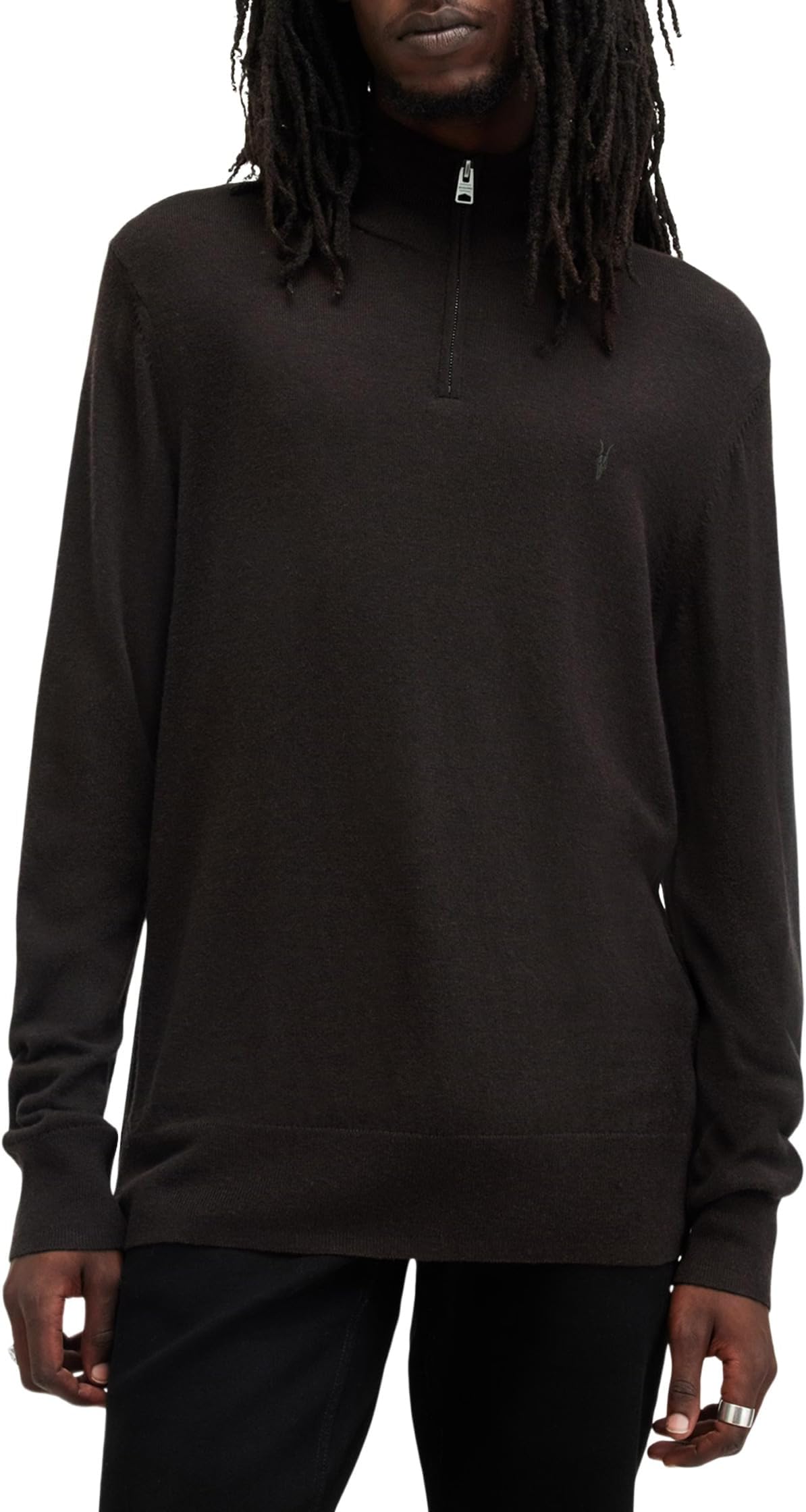 

Толстовка AllSaints Kilburn Zip Funnel, цвет Coffee Brown
